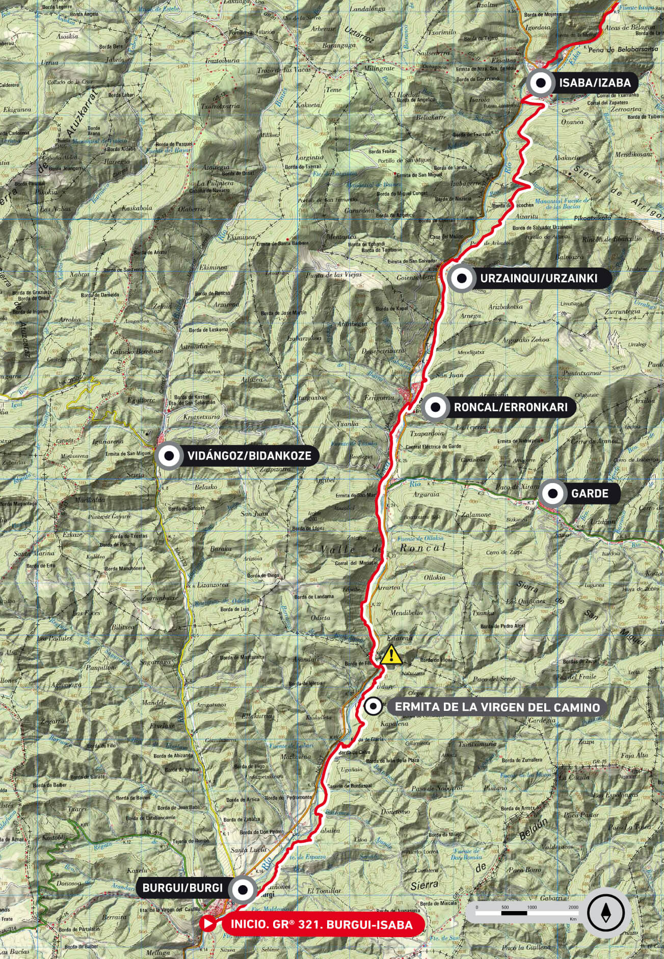 Mapa GR 321 Etapa1 Burgui-Isaba 