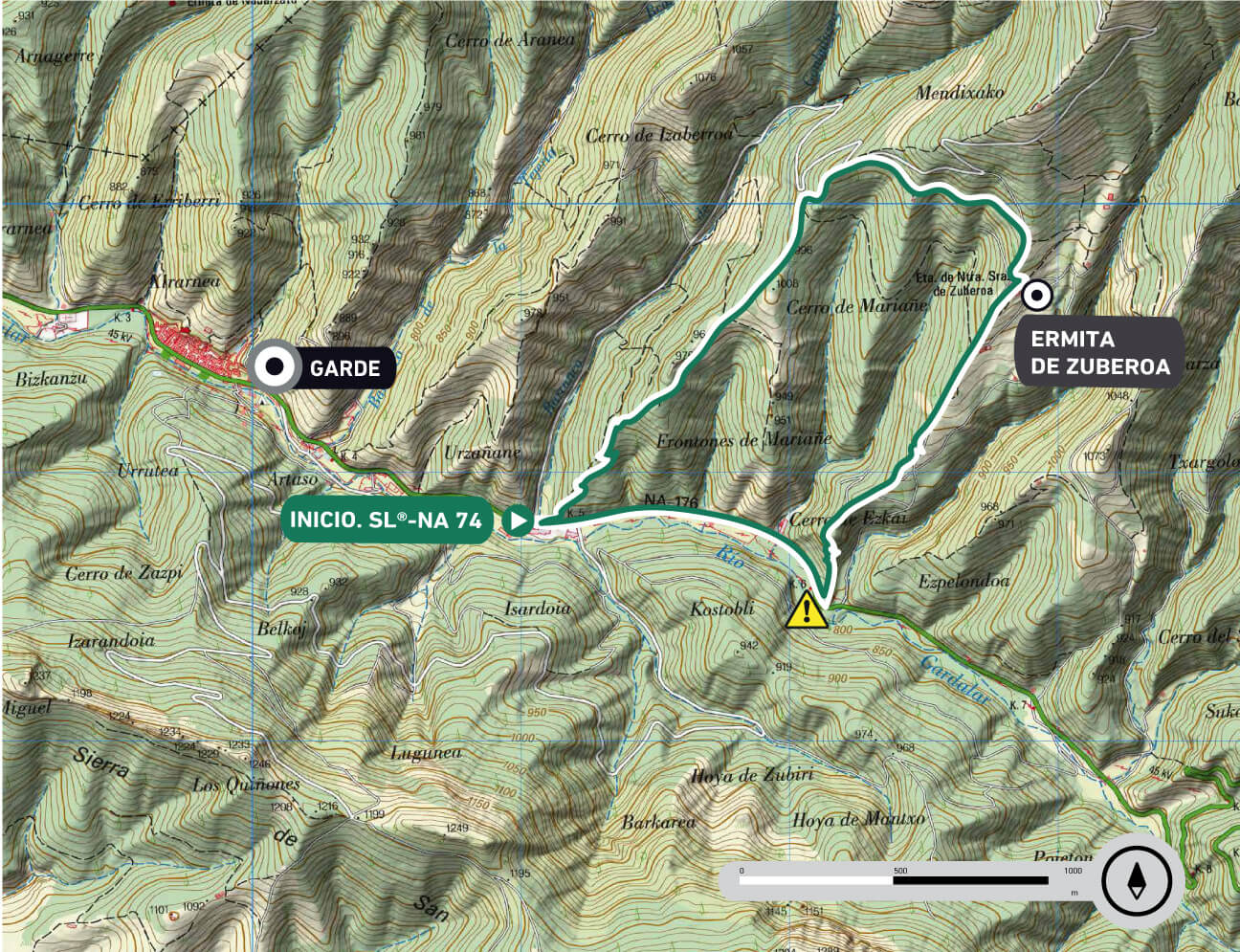 Mapa SL-NA 74 Ermita de Zuberoa